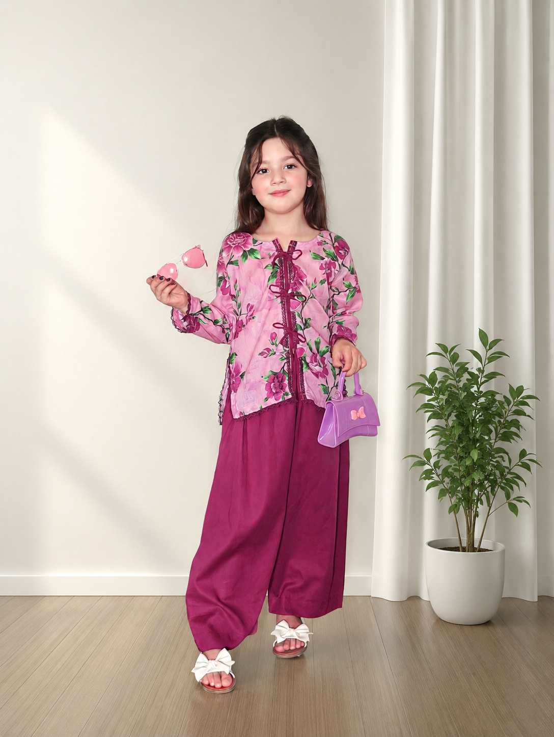 2 PC Printed Lawn Top With Trouser