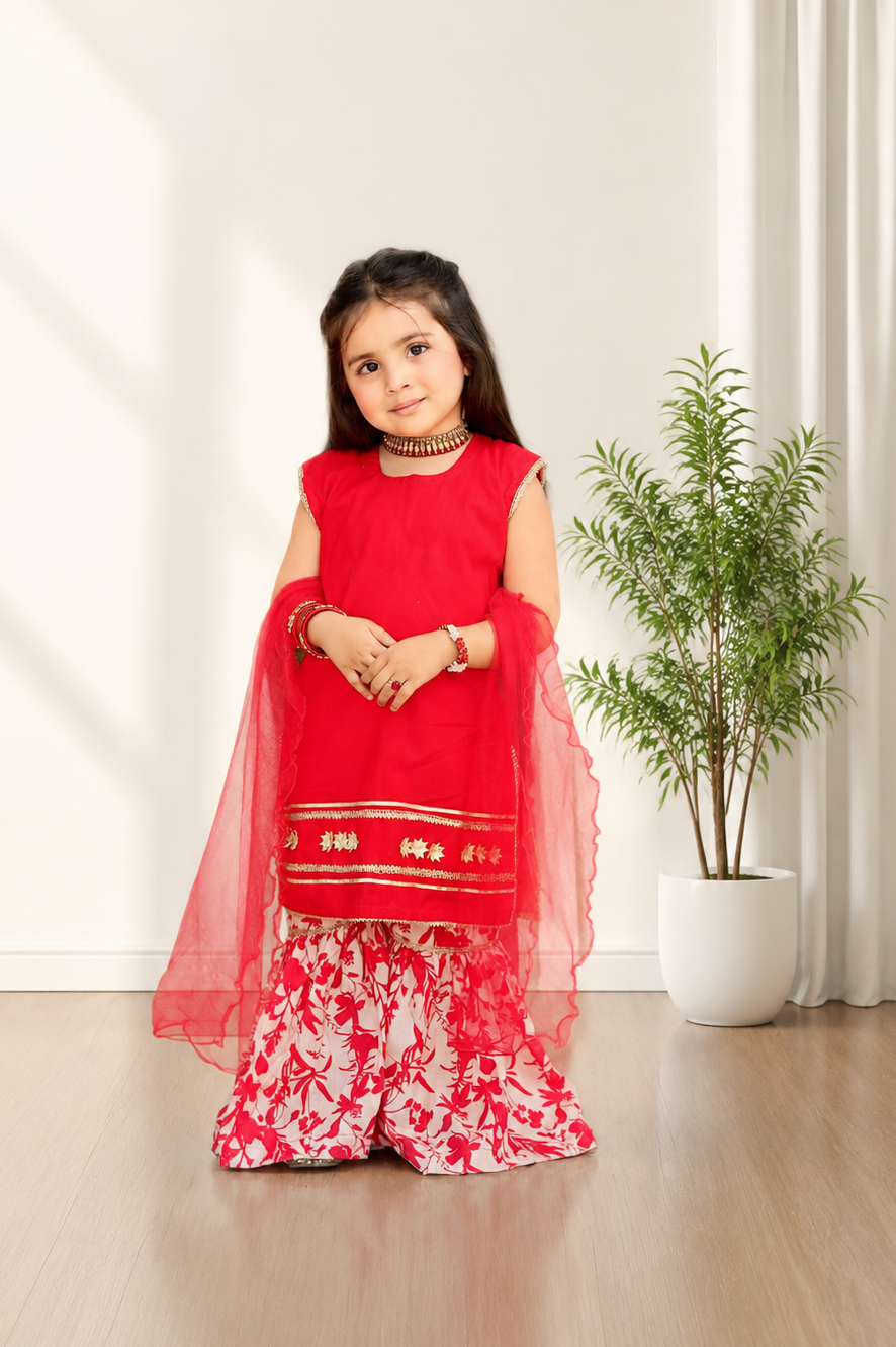 Lawn Sharara Set 3 Piece