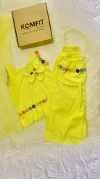 Girls 4 Pc Lawn Top - Sunshine Blossom