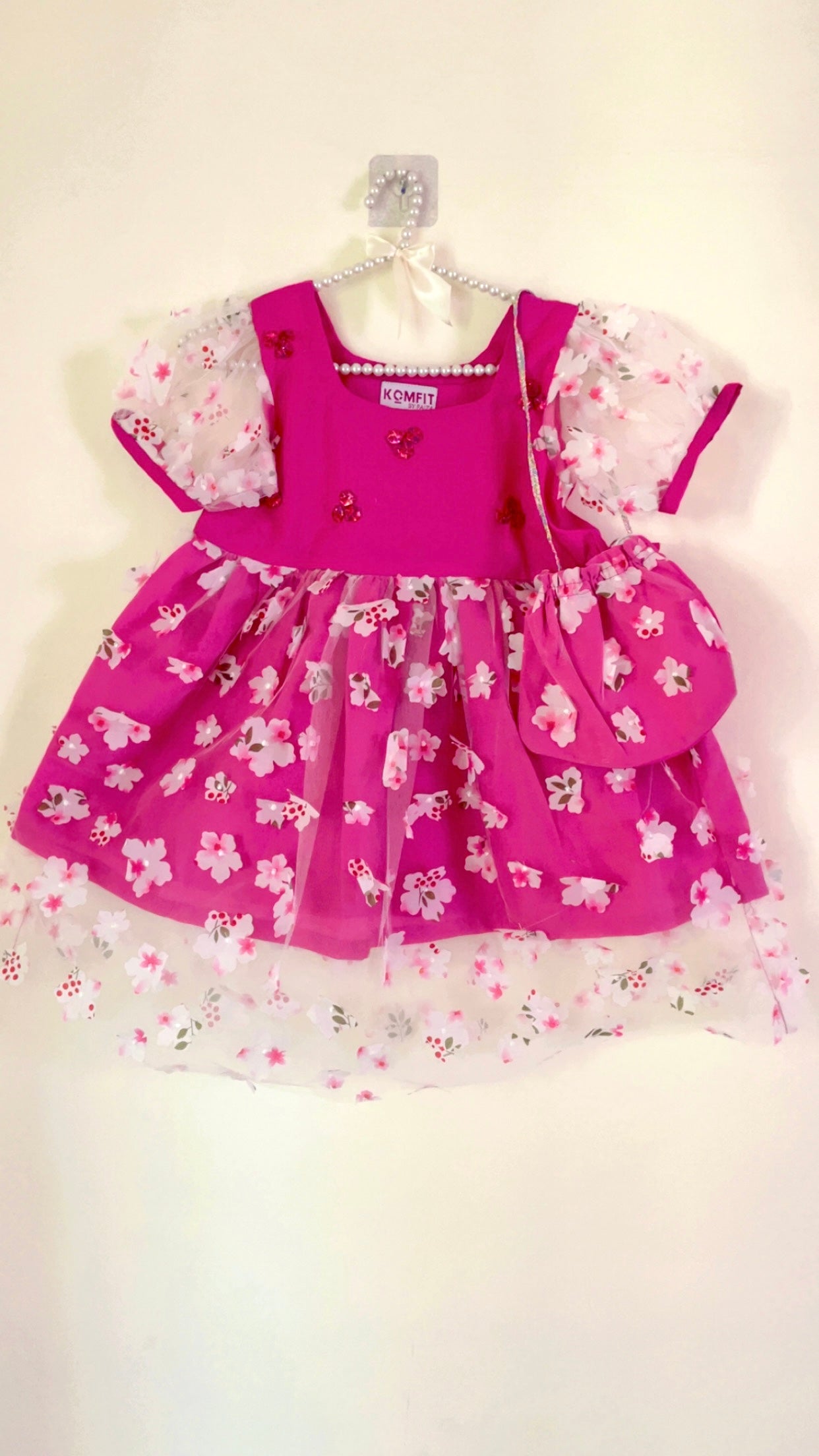 Girls 4 Pc Lawn Frock - Blossom Breeze