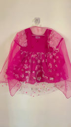 Girls 4 Pc Lawn Frock - Blossom Breeze