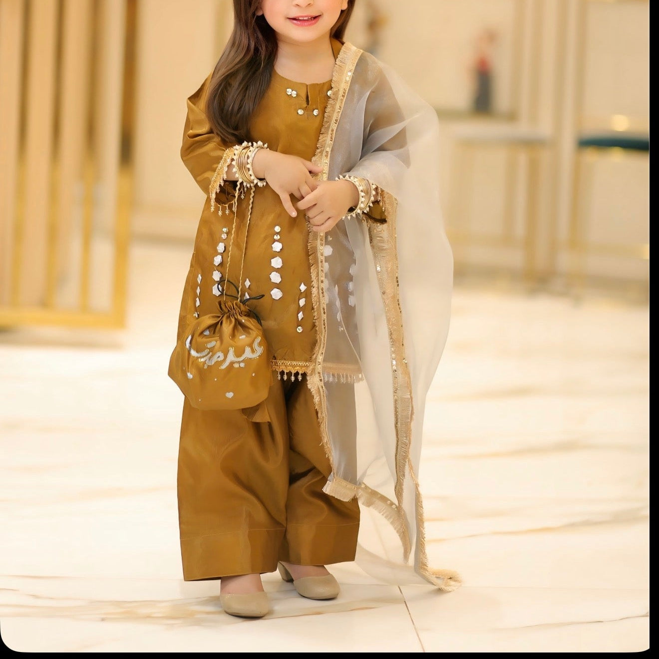 4-Piece Festive Set Handworked - Katan Silk