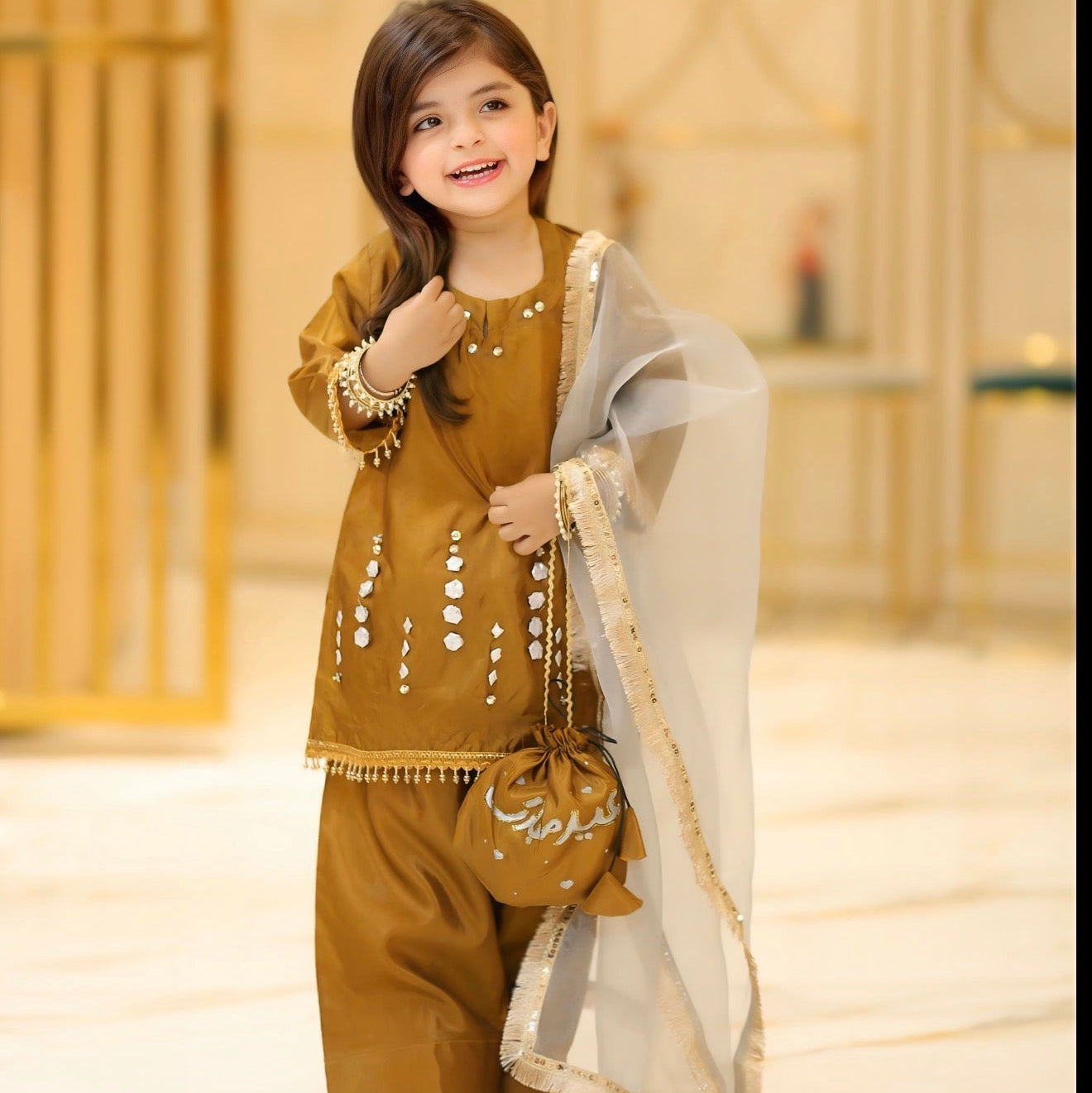 4-Piece Festive Set Handworked - Katan Silk