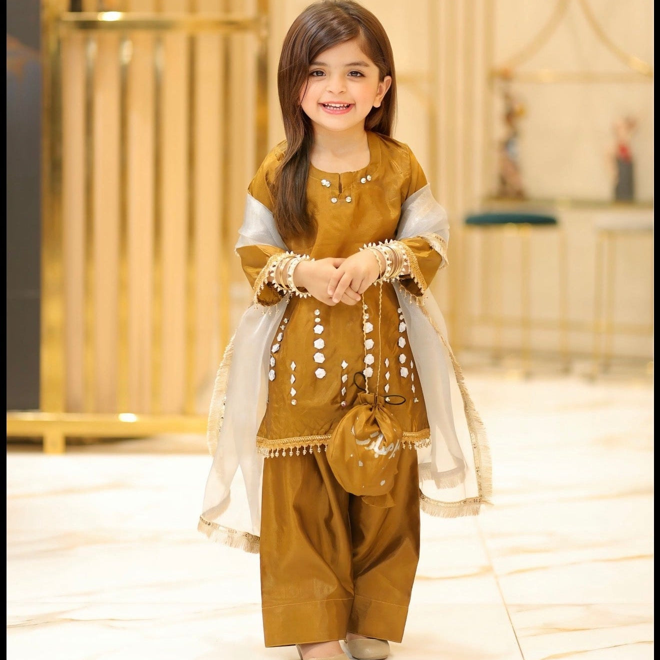 4-Piece Festive Set Handworked - Katan Silk