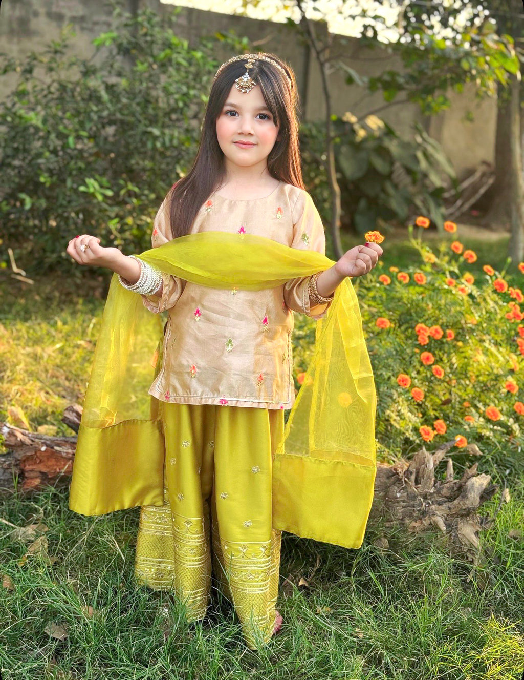 Premium Silk 3-piece embroidered outfit