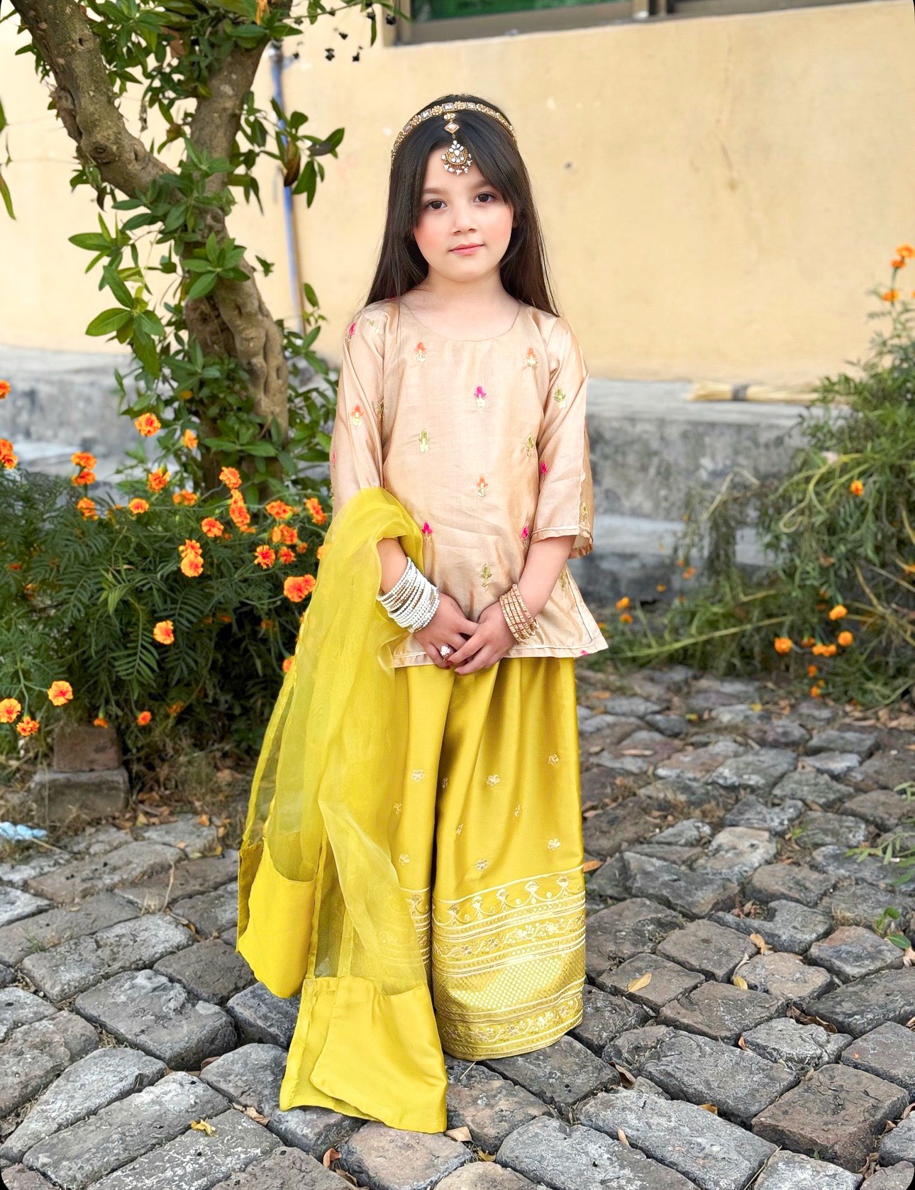 Premium Silk 3-piece embroidered outfit