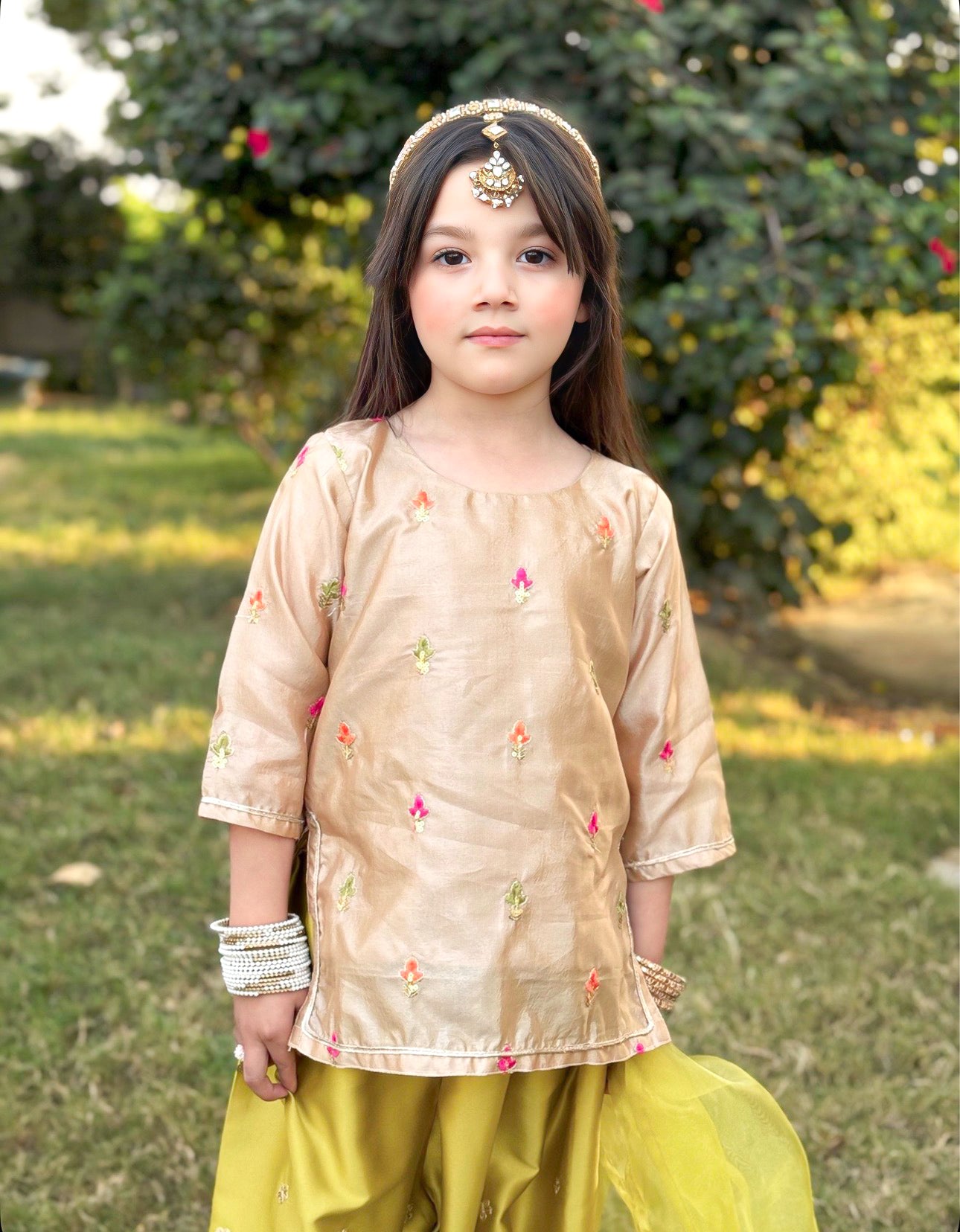 Premium Silk 3-piece embroidered outfit