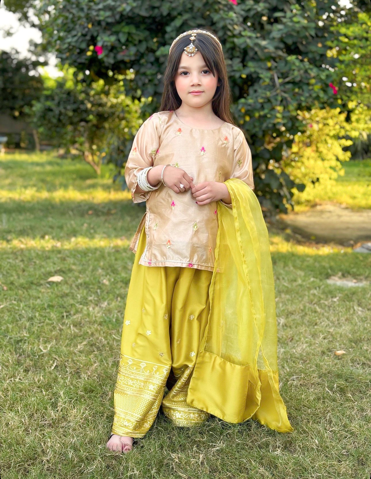 Premium Silk 3-piece embroidered outfit