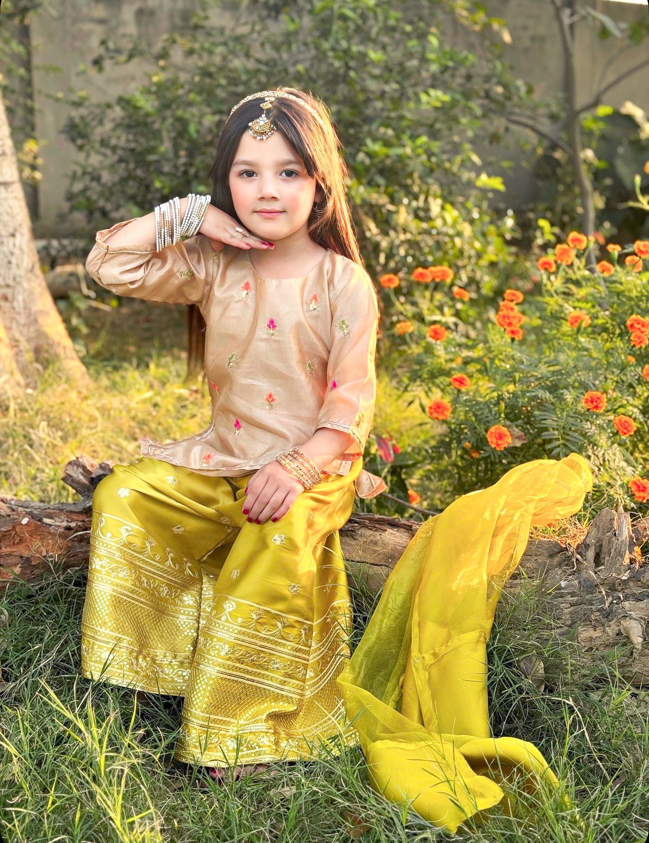 Premium Silk 3-piece embroidered outfit