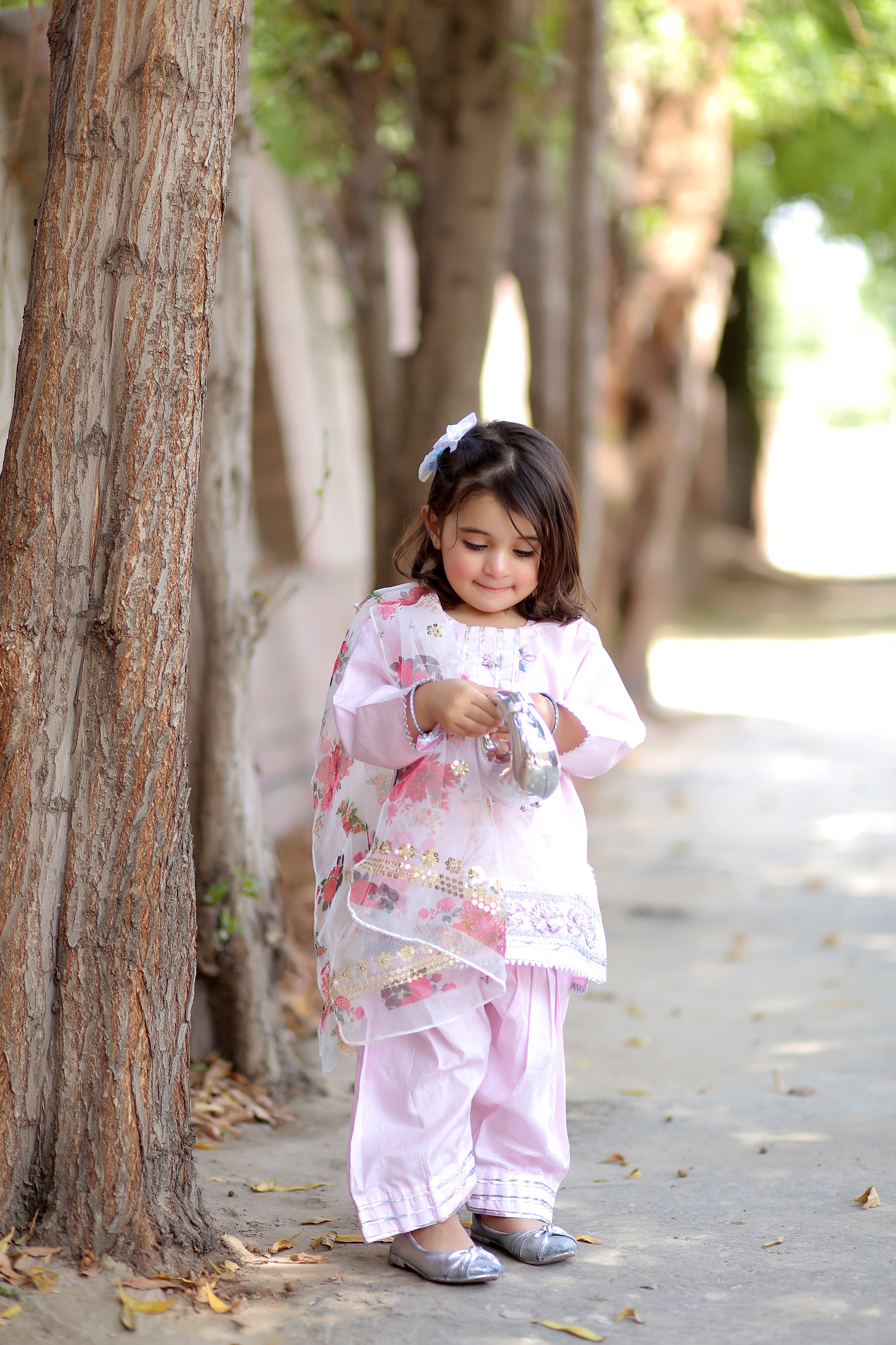 3 Piece Lawn Suit with Farshi Shalwar