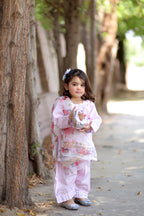 3 Piece Lawn Suit with Farshi Shalwar