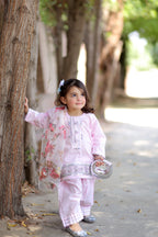 3 Piece Lawn Suit with Farshi Shalwar