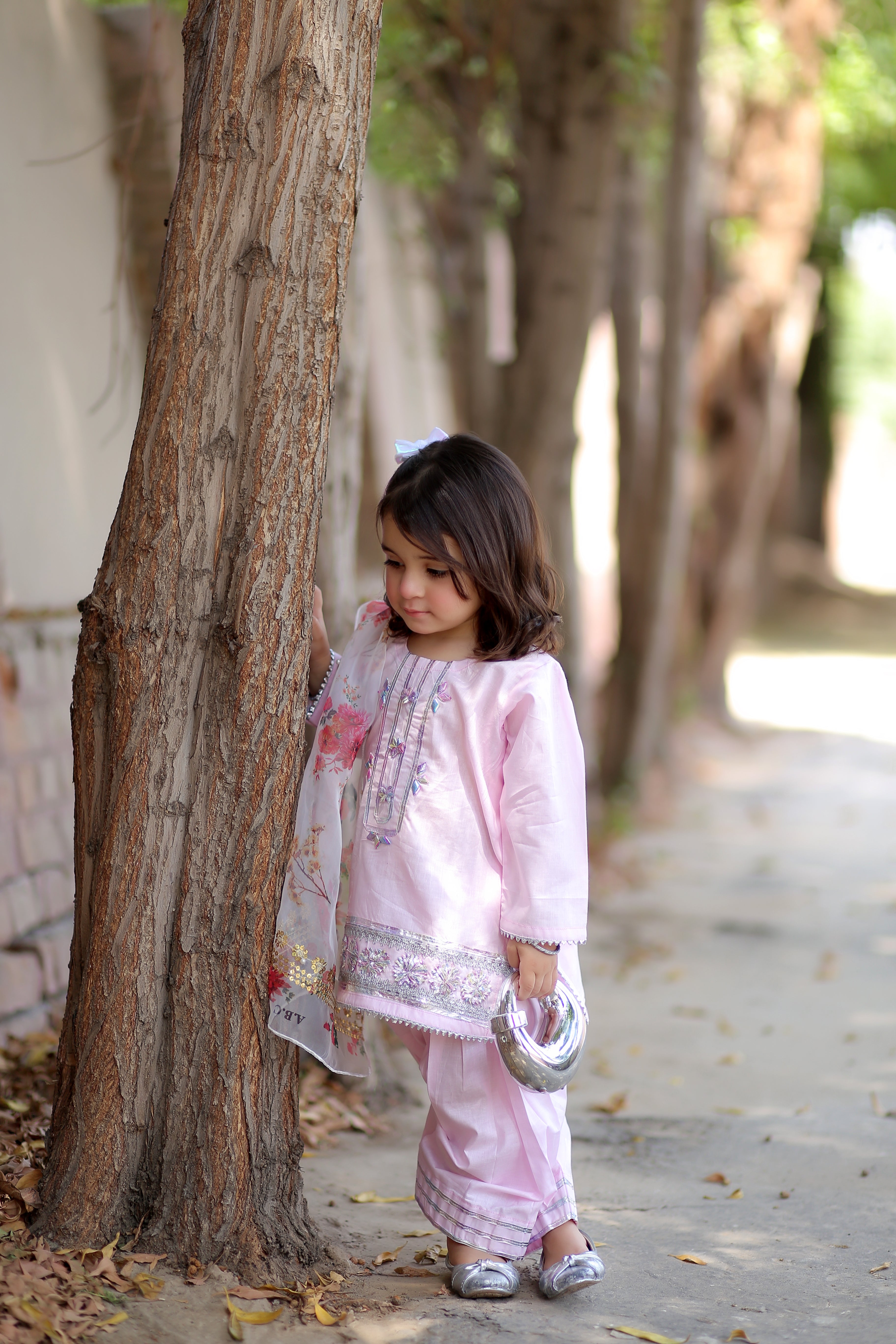 3 Piece Lawn Suit with Farshi Shalwar