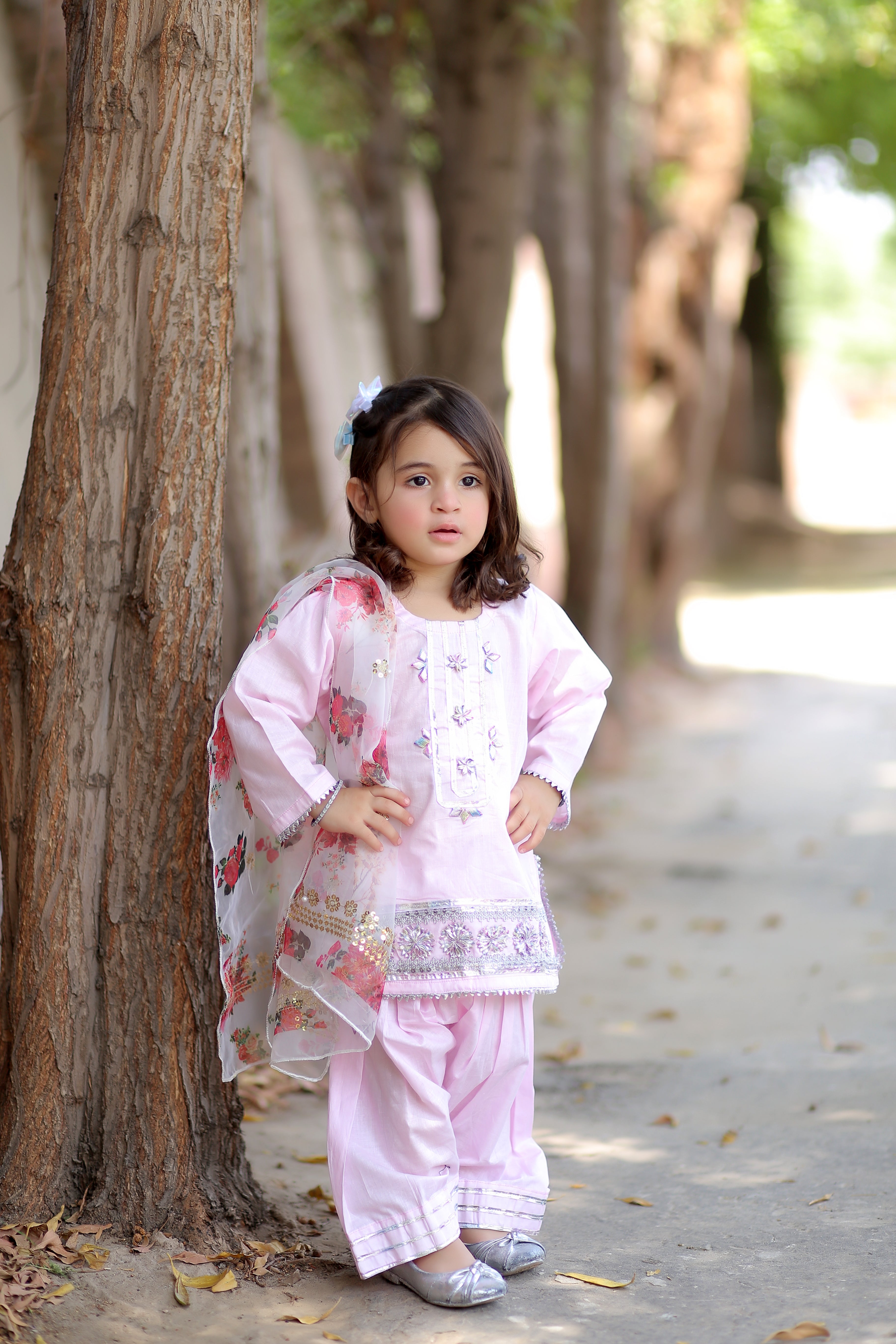 3 Piece Lawn Suit with Farshi Shalwar