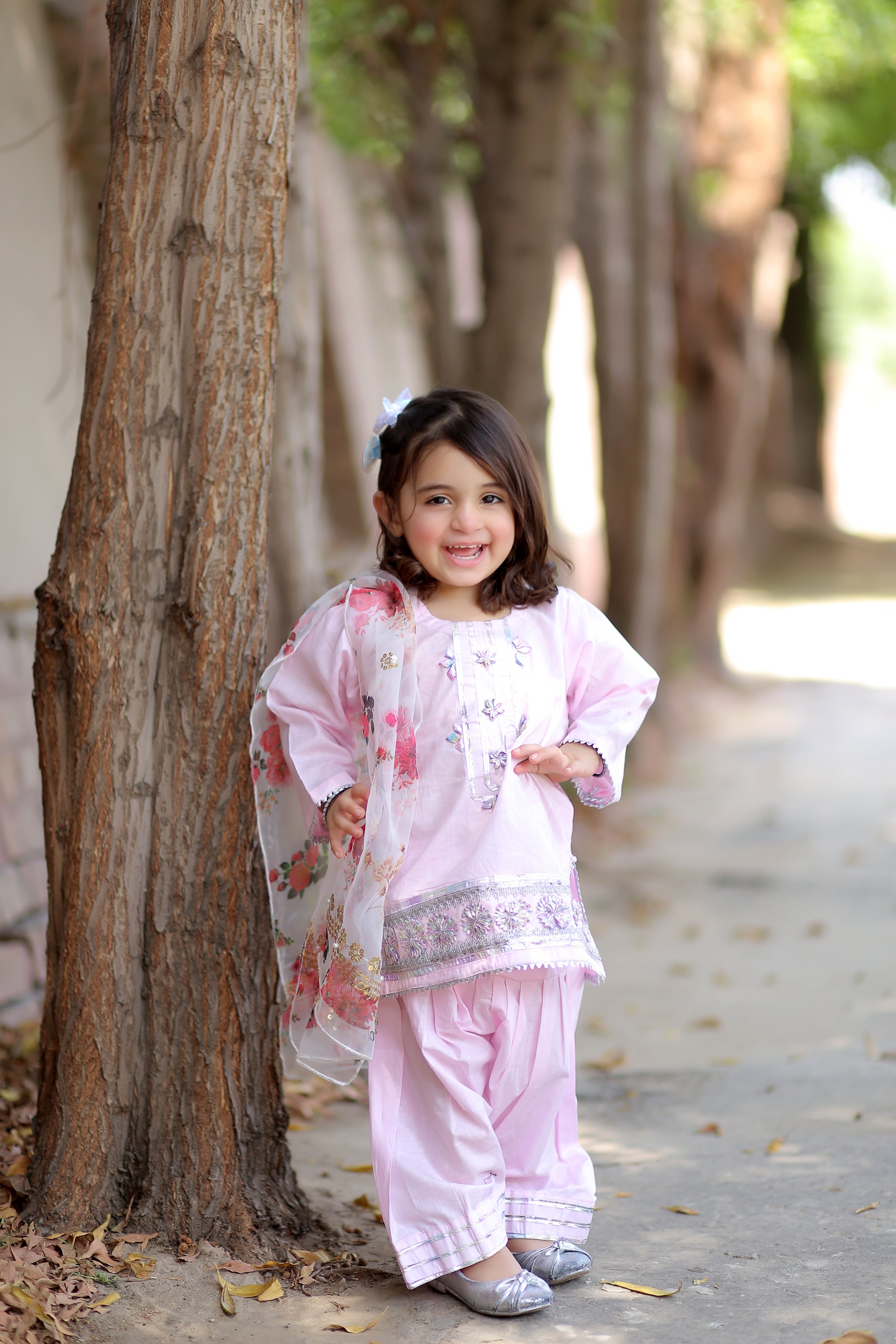 3 Piece Lawn Suit with Farshi Shalwar