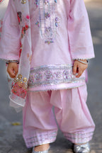 3 Piece Lawn Suit with Farshi Shalwar