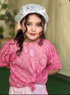 Printed Lawn Top  with Flared Skirt