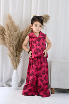 Girls 2 Piece Lawn Cord Set – Cherry Dusk