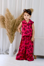 Girls 2 Piece Lawn Cord Set – Cherry Dusk