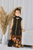 Girls 4 Pc Lawn Suit – Midnight Gardening