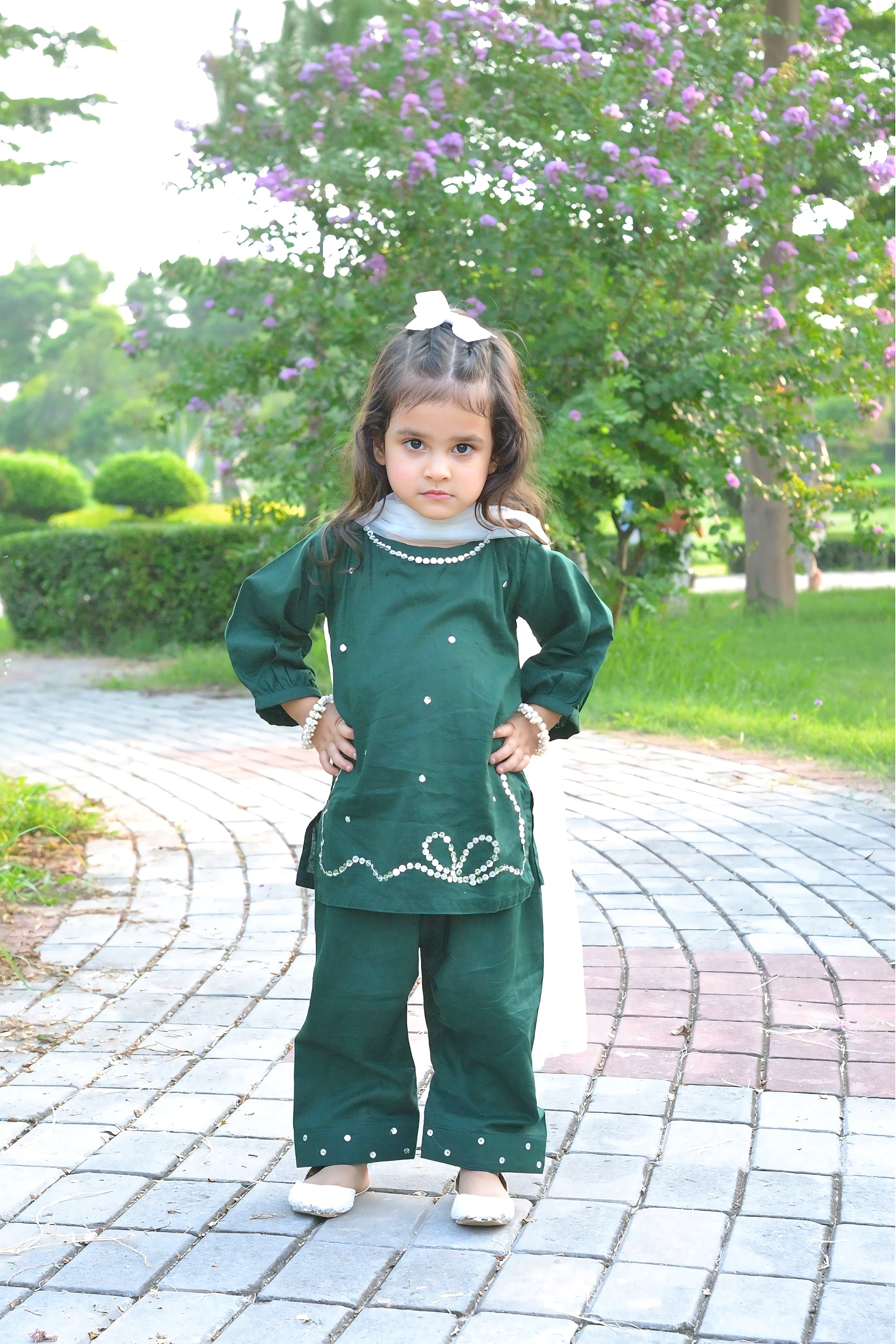 Girls 3 Pc Lawn Suit