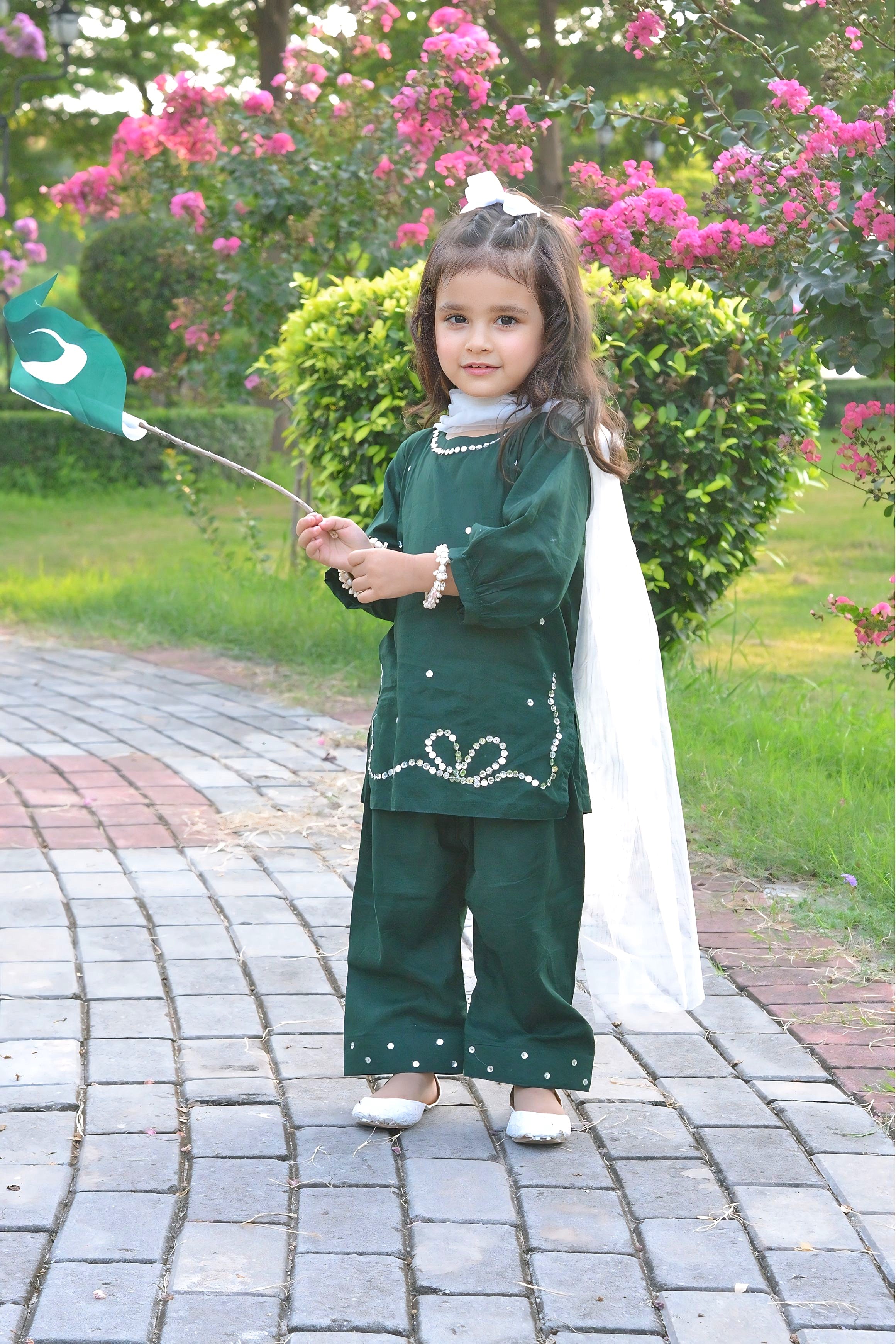 Girls 3 Pc Lawn Suit