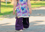 Lilac Shine - Lawn Shirt with Farshi Shalwar & Net Dupatta