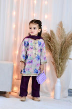 Girls 3 Pc Lawn Suit – Lilac Shine