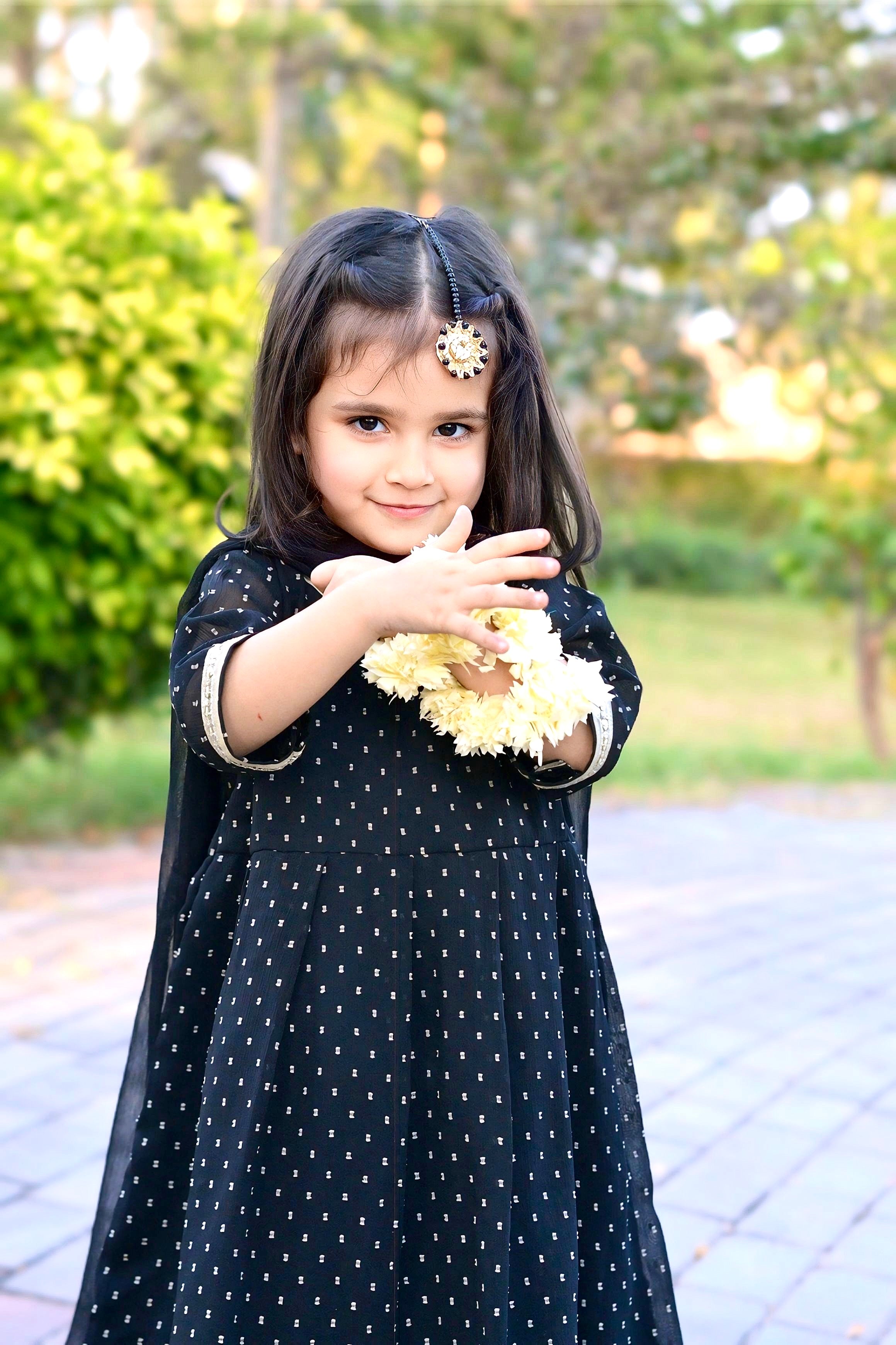 4-Piece Luxury Chiffon Frock Set with Gharara