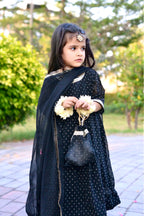 4-Piece Luxury Chiffon Frock Set with Gharara