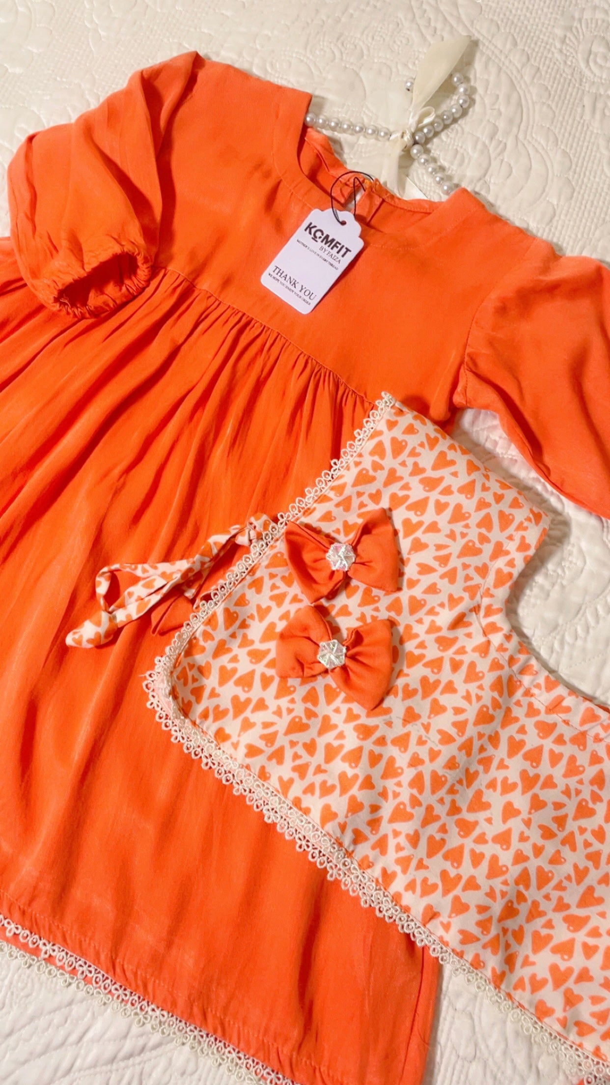 Soft Marina Long Frock with 2 Matching Hair Pins