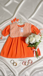 Soft Marina Long Frock with 2 Matching Hair Pins