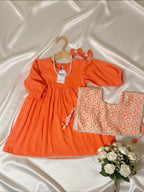 Soft Marina Long Frock with 2 Matching Hair Pins