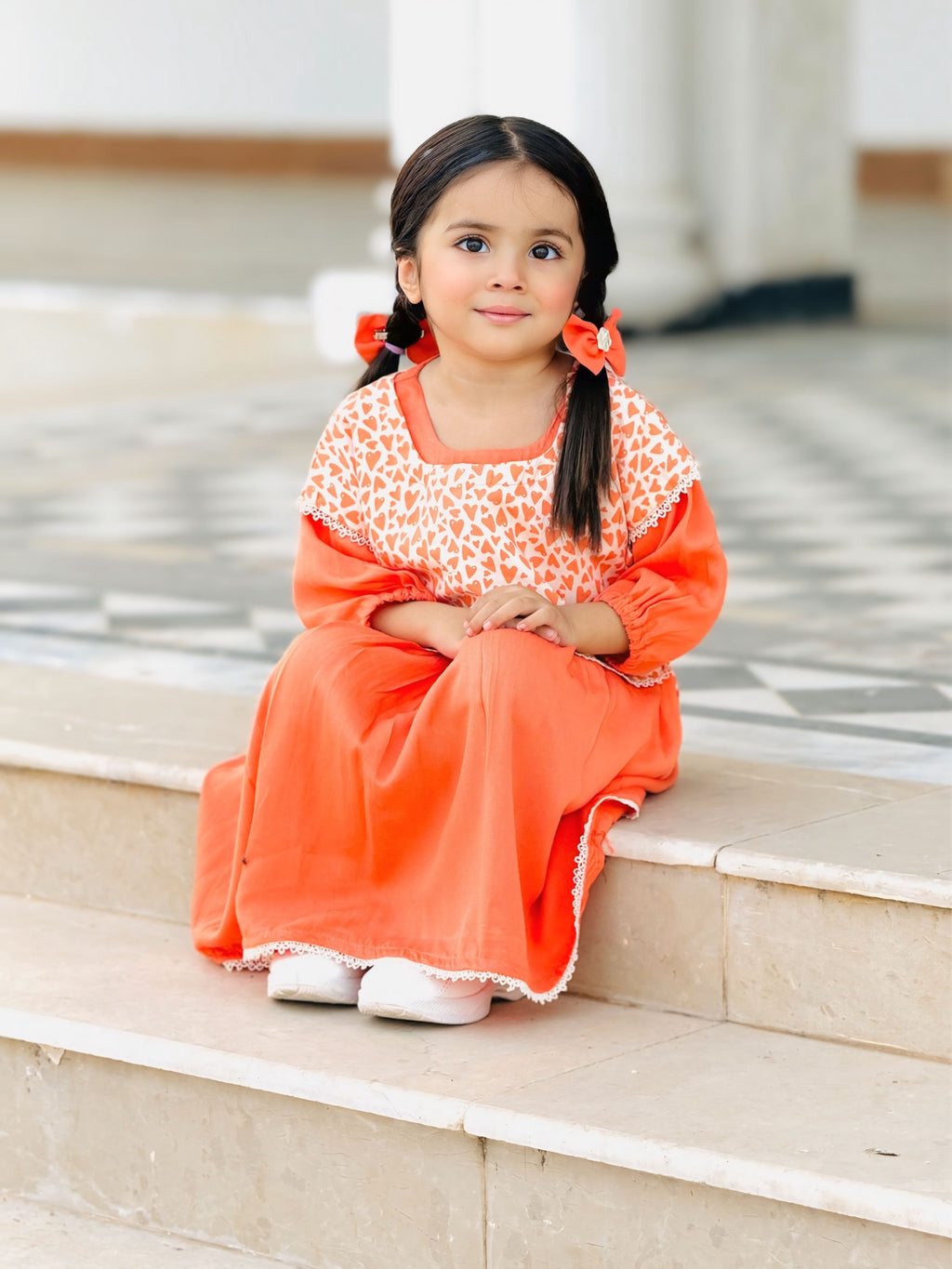 Soft Marina Long Frock with 2 Matching Hair Pins