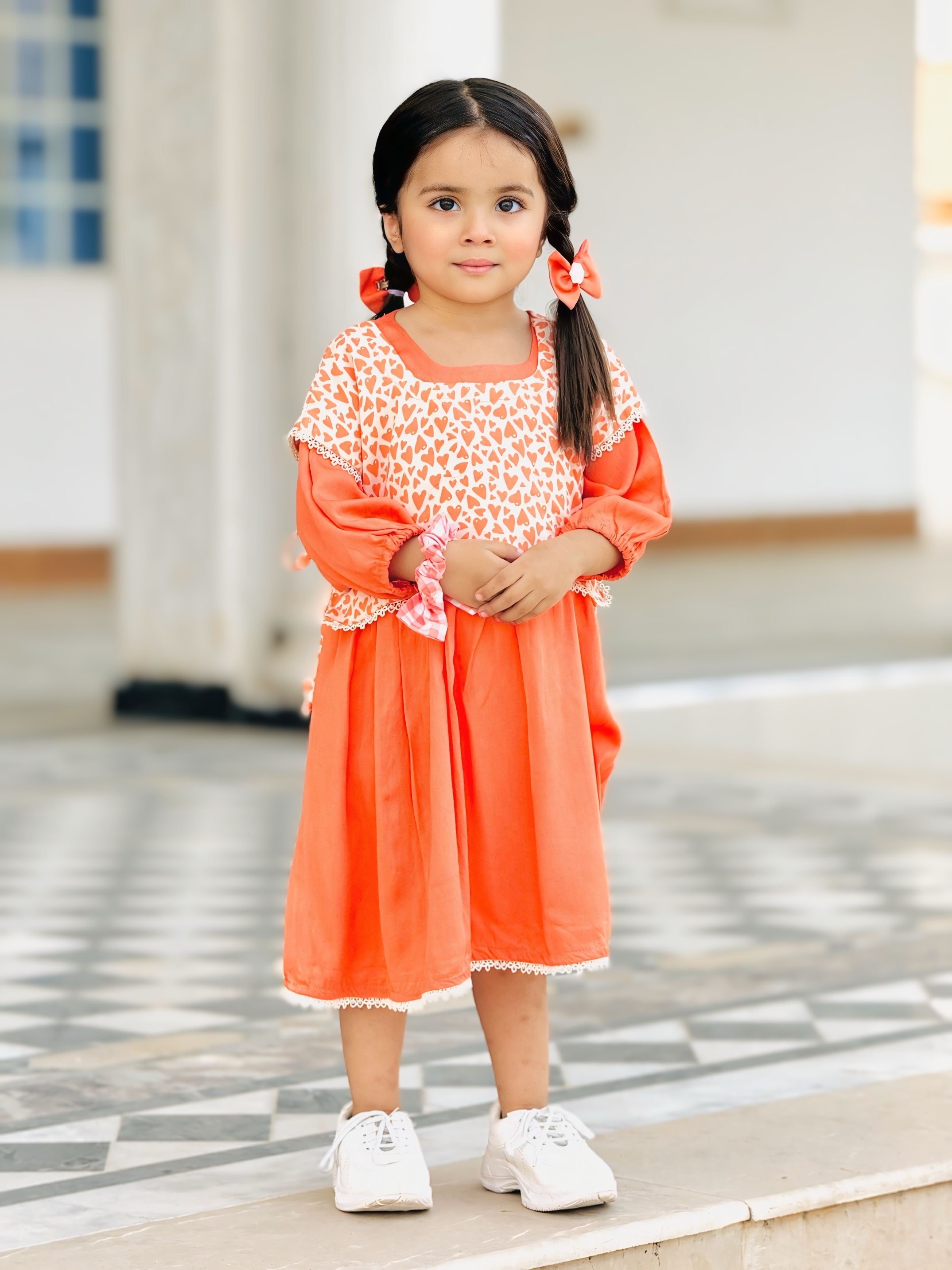 Soft Marina Long Frock with 2 Matching Hair Pins