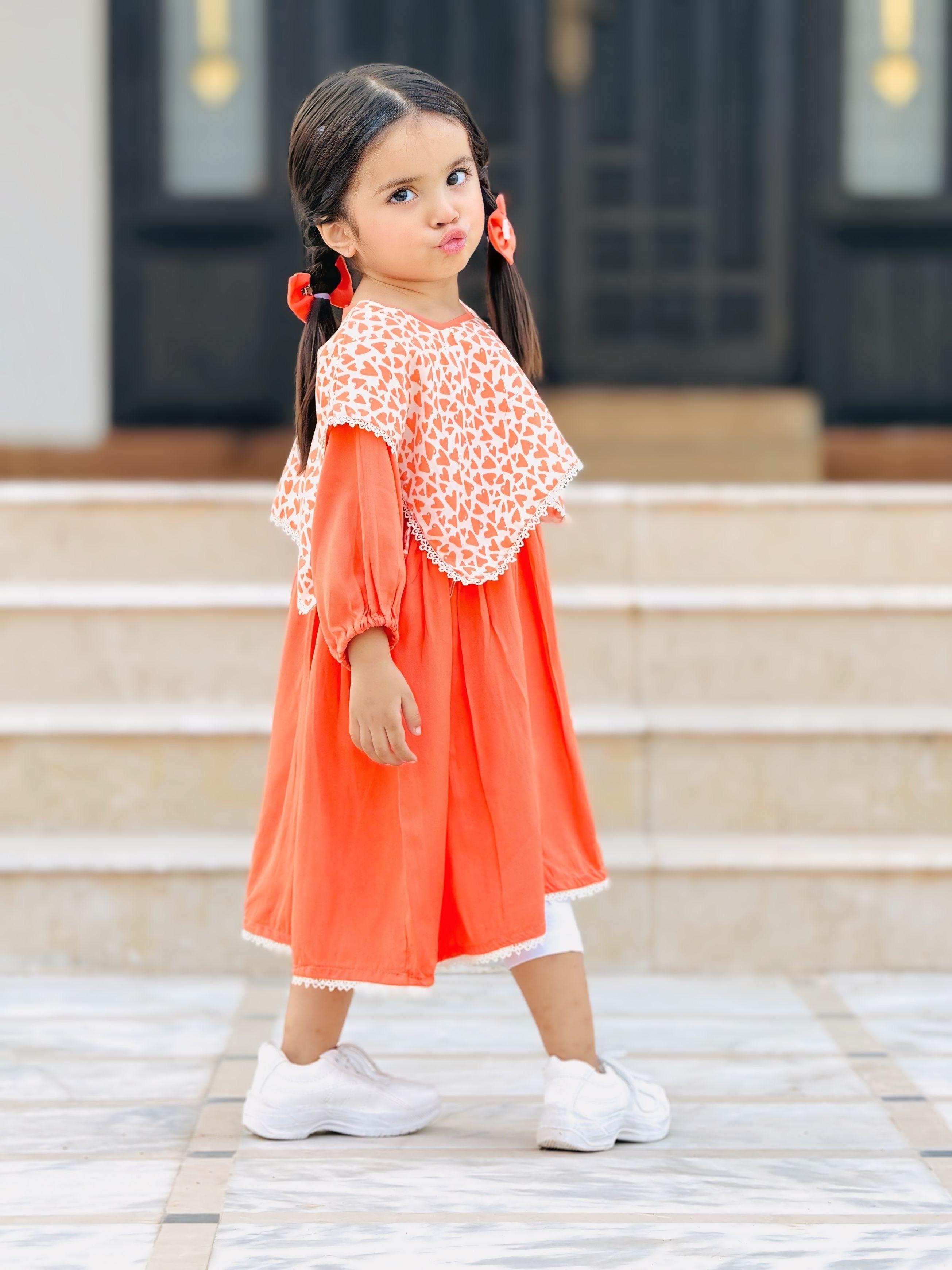 Soft Marina Long Frock with 2 Matching Hair Pins