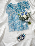 Lawn Shirt with Farshi Shalwar & Net Dupatta- 3 Piece Suit