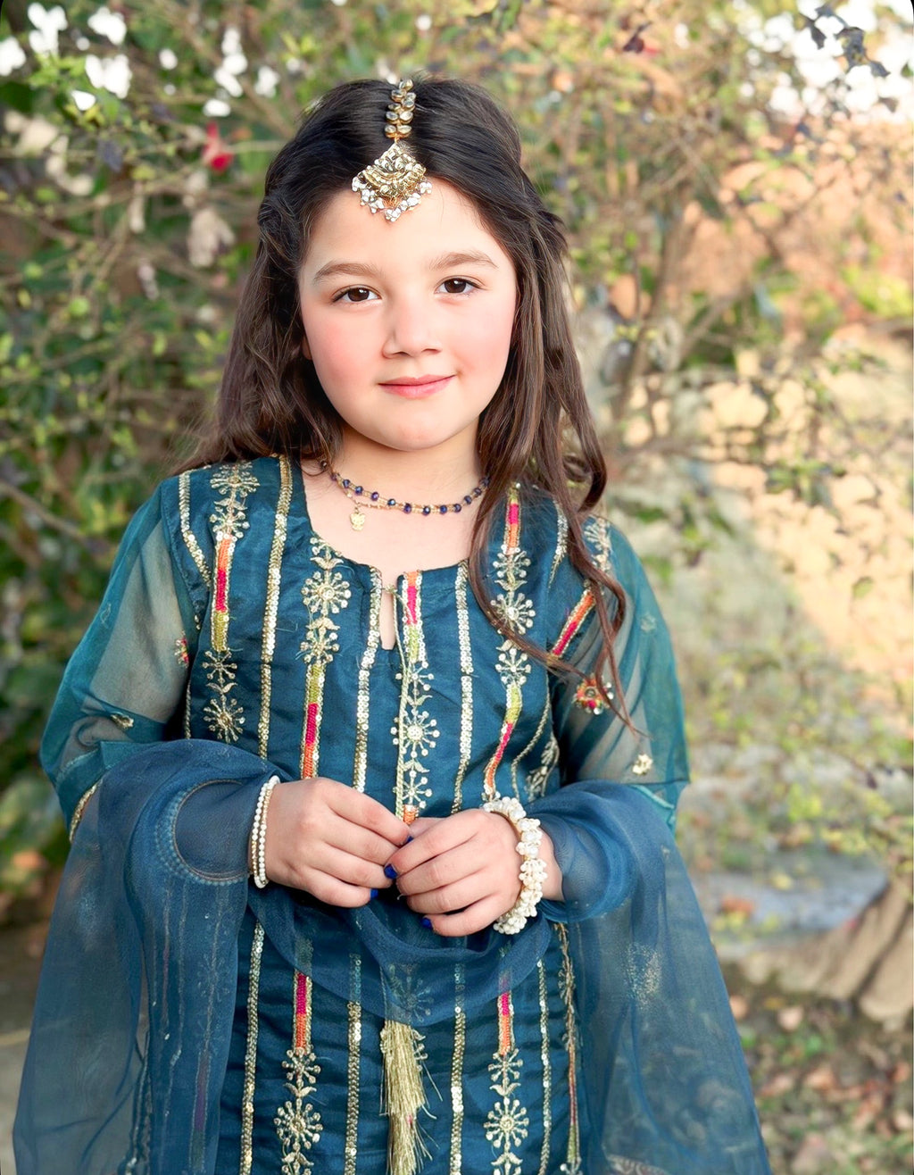 Farshi Shalwar Set- Embroidered Festive Wear