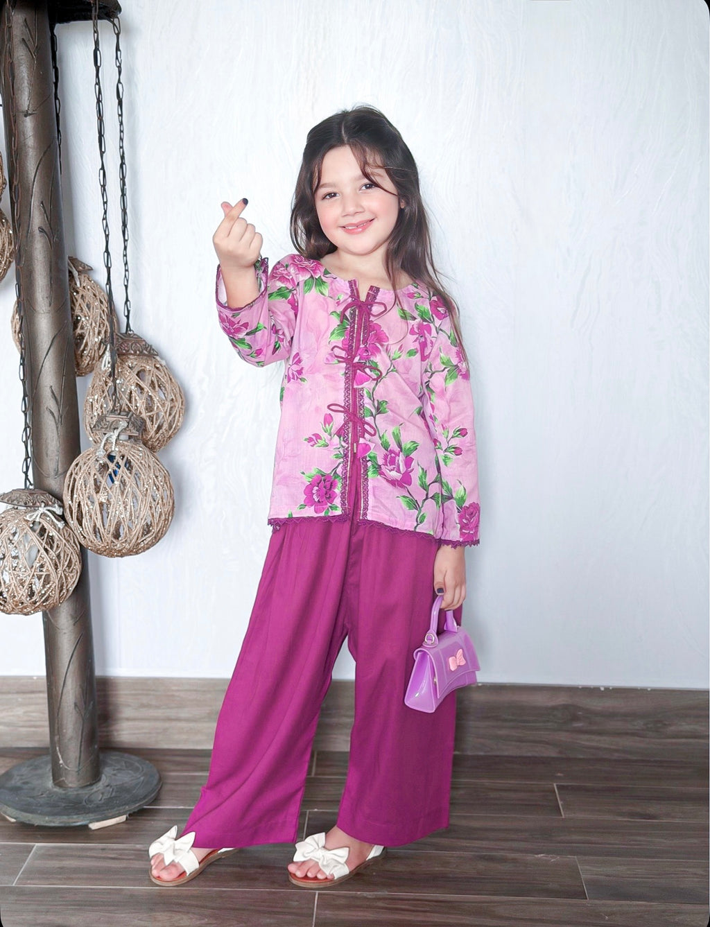 2 PC Printed Lawn Top With Trouser