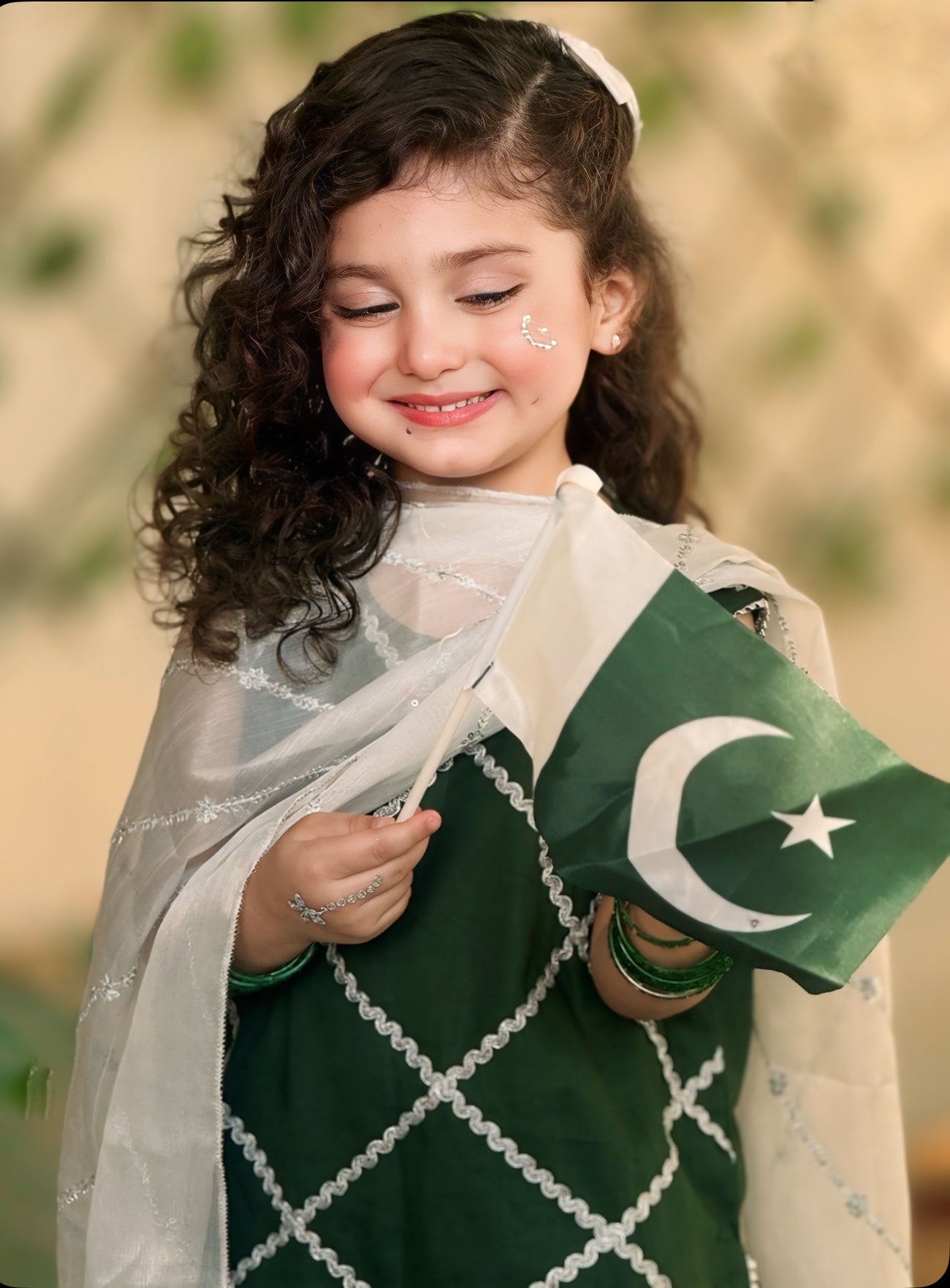 Green Festive Outfit – 3 Piece Kids Suit