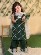 Green Festive Outfit – 3 Piece Kids Suit