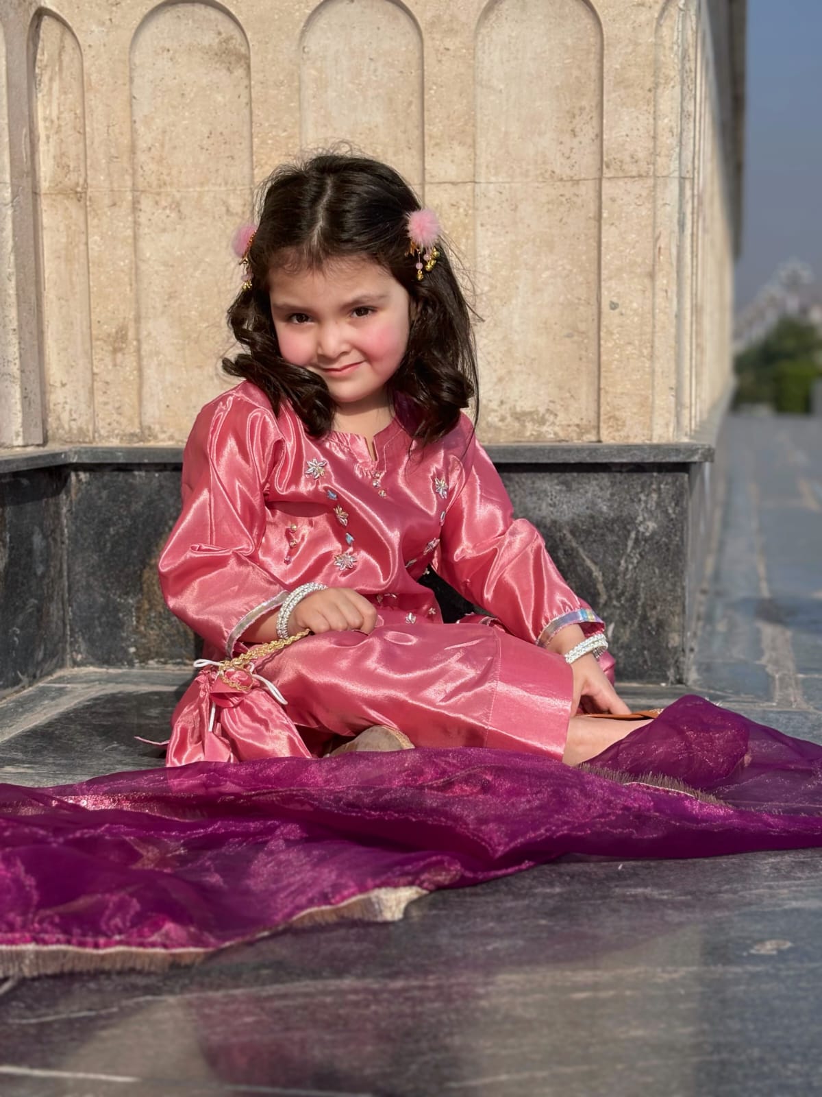 4-Piece Set with Farshi Shalwar