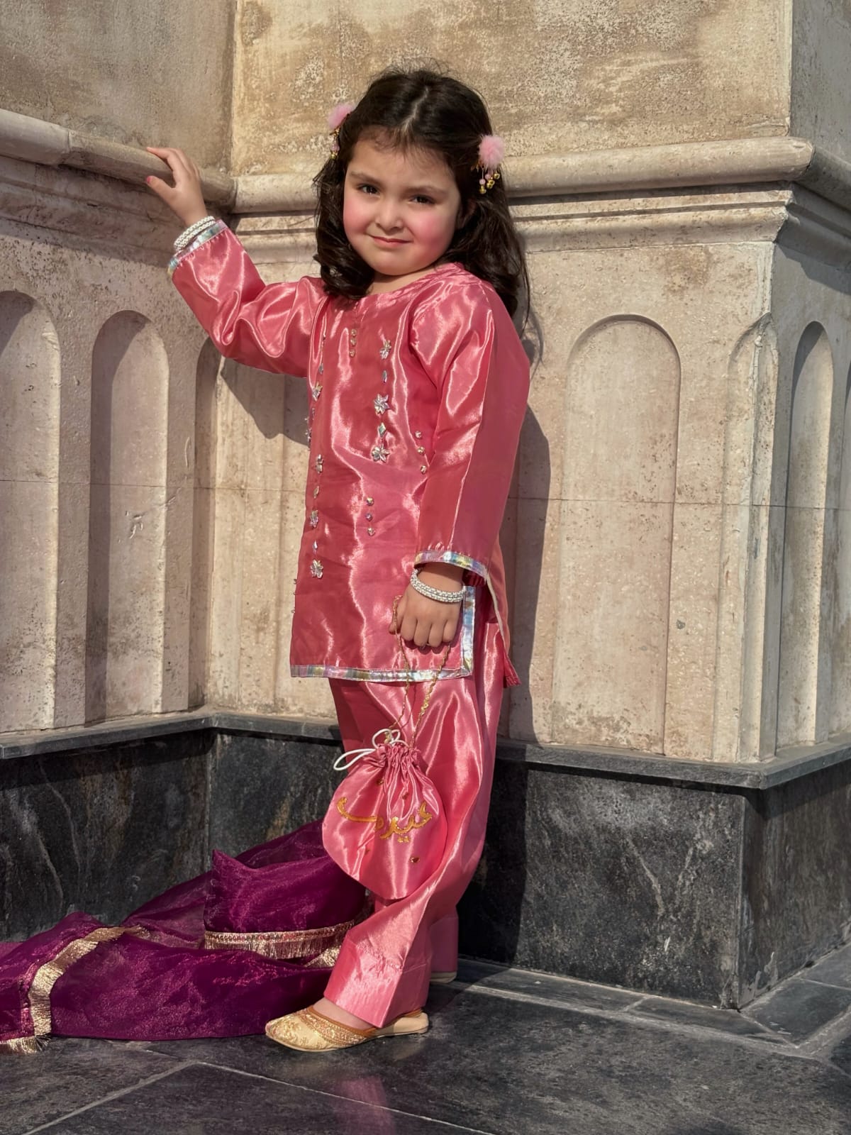 4-Piece Set with Farshi Shalwar